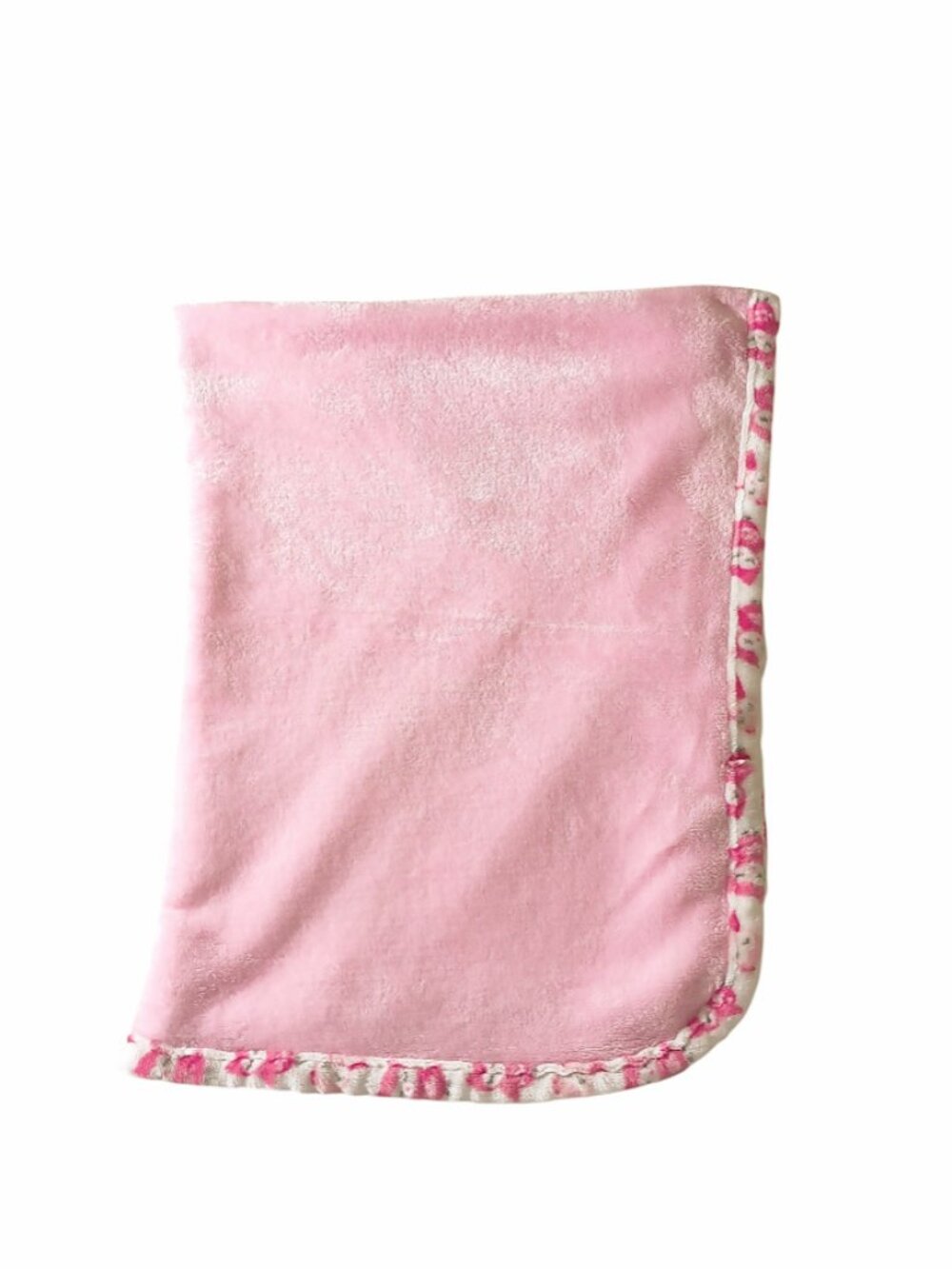 Le Bebe Favorite Owl Flower Trim Pink Baby Security Lovey Blanket 30" X 38"